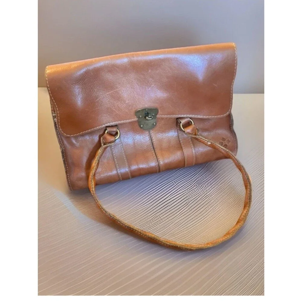 Patricia Nash Vienna Satchel Tan Distressed Vintage Leather Large NWT